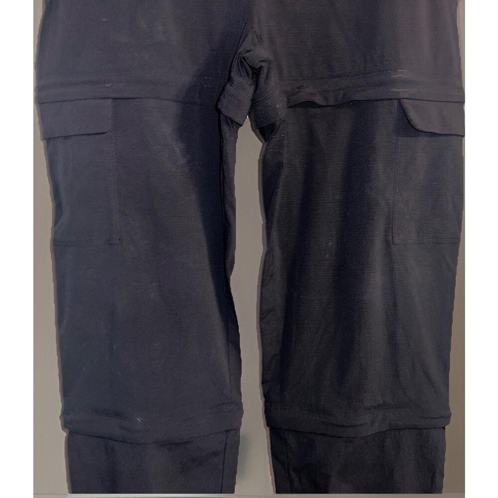 Athleta Hiking Pants Zip Off Legs Nylon Women Black Size 16 Utility Work Cargo - Picture 3 of 10